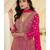Pink georgette all over work anarkali gowns free size 
