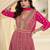 Pink georgette all over work anarkali gowns free size 