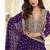 Purple georgette all over work anarkali gowns free size 