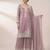 lavender crepe sequins embroidered palazzo suit