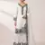 White french crape sequence embroidered plazzo suit
