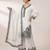 White french crape sequence embroidered plazzo suit