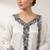 White french crape sequence embroidered plazzo suit
