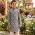 Blue printed cotton kurta set