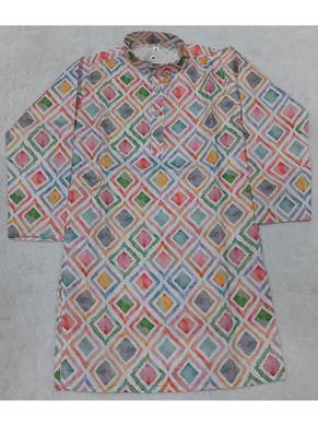 Multicolour printed cotton kurta set 2