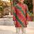 Orange printed cotton kurta set