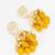 kundan jhumka earrings with yellow oval bead cluster drops