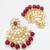 chandbali style kundan chandelier earrings with drops