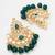 emerald kundan studded chandelier earrings