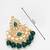 emerald kundan studded chandelier earrings