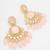kundan studded drop earrings with bead clusters
