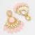 kundan studded drop earrings with bead clusters