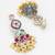 multicolour kundan and pearl cluster drop earrings
