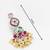 multicolour kundan and pearl cluster drop earrings
