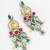 multicolour kundan and stone studded chandelier earrings