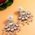kundan and bead drop traditional earrings