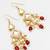 gold-toned kundan chandelier drop earrings