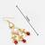 gold-toned kundan chandelier drop earrings