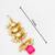 gold-toned kundan drop earrings with pearl cluster and stone
