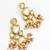 gold-toned kundan multi-stone drop earrings