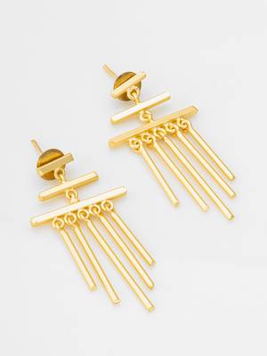 gold-plated drop earrings 2