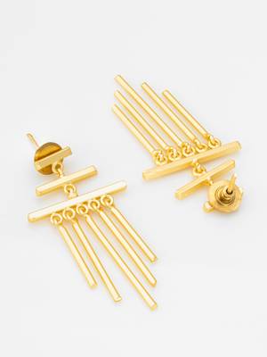 gold-plated drop earrings 3