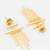 gold-plated drop earrings