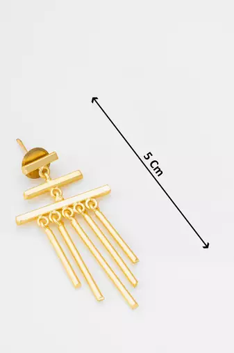 gold-plated drop earrings