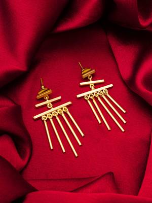 gold-plated drop earrings 5
