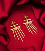gold-plated drop earrings