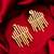 gold-plated multi-bar sunburst stud drop earrings