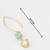 gold-plated hook drop earrings with aqua stone and pearl