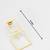 gold-plated double open square frame drop earrings