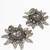 oxidized silver starburst leaf and ghungroo jhumka earrings