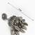 oxidized silver starburst leaf and ghungroo jhumka earrings