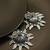 oxidized silver starburst leaf and ghungroo jhumka earrings