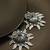 oxidized silver starburst leaf and ghungroo jhumka earrings