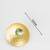 gold-plated hammered disc stud earrings with aqua green stone