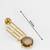 gold-plated drop earrings with round smoky stone pendant