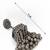 oxidized silver starburst jhumka earrings with ribbed ghungroo fringe and floral stud