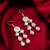 silver-tone kundan chandelier drop earrings with stones and meenakari