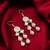 silver-tone kundan chandelier drop earrings with stones and meenakari