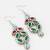 multicolour stone-set silver-tone chandelier drop earrings