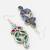 multicolour stone-set silver-tone chandelier drop earrings