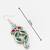 multicolour stone-set silver-tone chandelier drop earrings