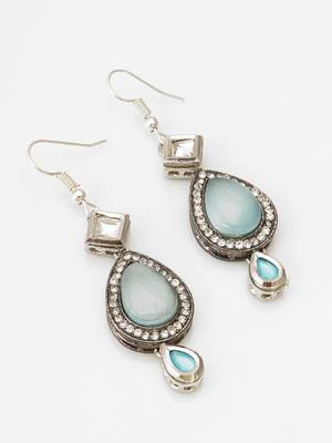 blue kundan drop earrings 2