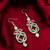 multicolour stone-set silver-tone chandelier drop earrings