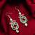 multicolour stone-set silver-tone chandelier drop earrings