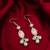 pastel pink and green kundan drop earrings