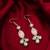 pastel pink and green kundan drop earrings